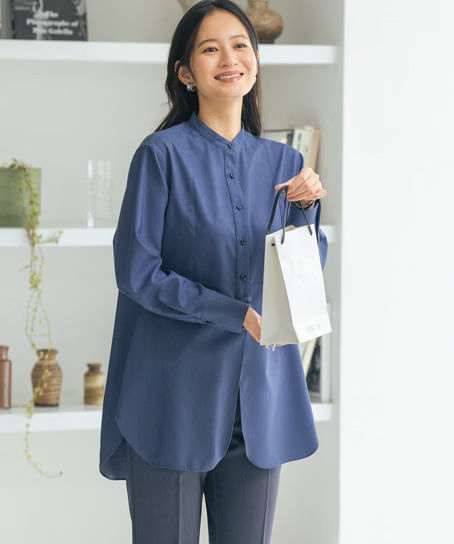 【JANE PACKER】全2色　オーバーシャツ（デニム調・ストレッチ）