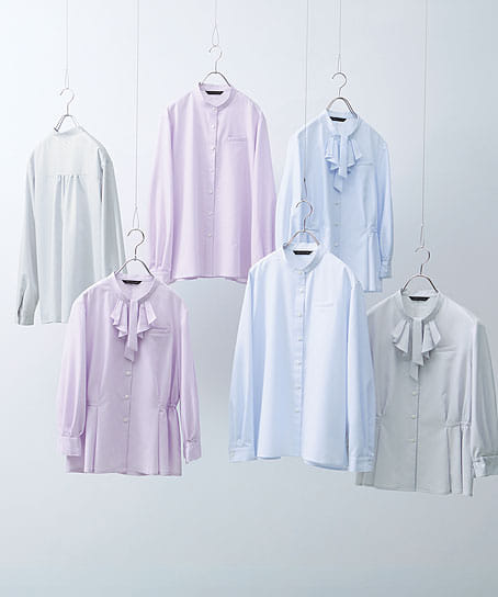 【JANE PACKER】全3色 ブラウス（九分袖・吸水速乾・UVカット・透け防止・ストレッチ）