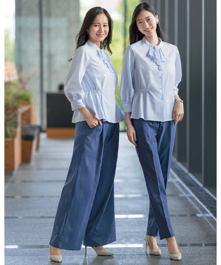 【JANE PACKER】全3色 ブラウス（九分袖・吸水速乾・UVカット・透け防止・ストレッチ）