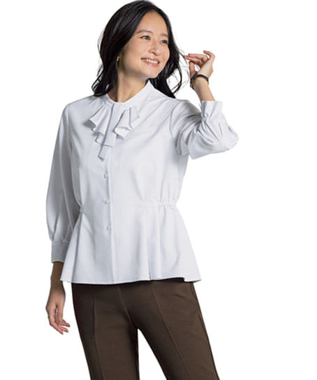 【JANE PACKER】全3色 ブラウス（九分袖・吸水速乾・UVカット・透け防止・ストレッチ）