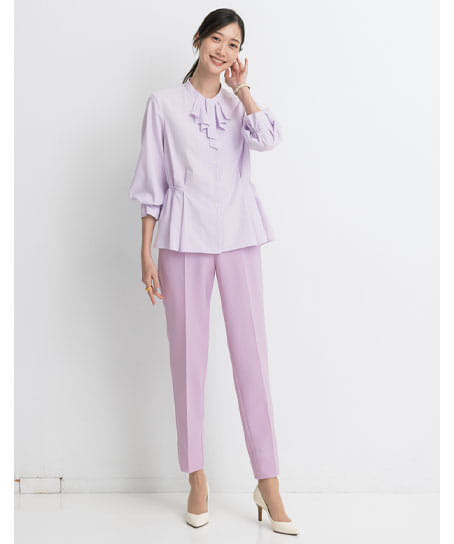 【JANE PACKER】全3色 ブラウス（九分袖・吸水速乾・UVカット・透け防止・ストレッチ）