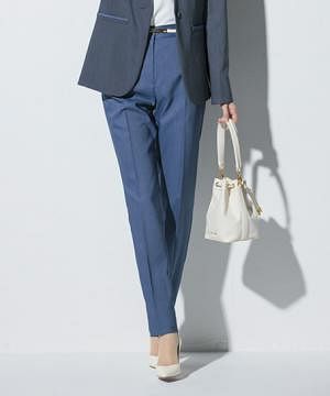 事務服・会社制服の通販の【ユニデポ 事務服】【JANE PACKER】全2色　テーパードパンツ（デニム調・ストレッチ・ウエストゴム）