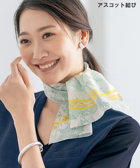 【JANE PACKER】ボタニカル柄スカーフ（25cm×150cm）
