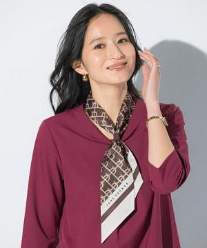 事務服・会社制服の通販の【ユニデポ 事務服】【全2色】スカーフリボン（エコ素材）