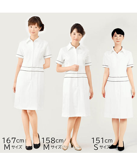 【全3色】ワンピース　（透け防止・ストレッチ・制電・吸汗速乾・防汚加工・撥水撥油・SS～4L）