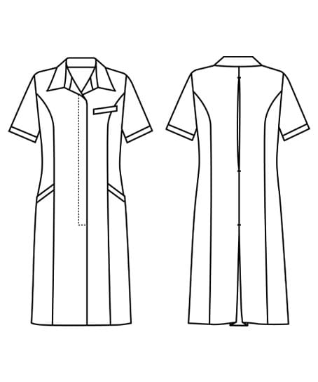 【全2色】ワンピース (透け防止・ストレッチ・制電・吸汗速乾・防汚加工・撥水撥油)