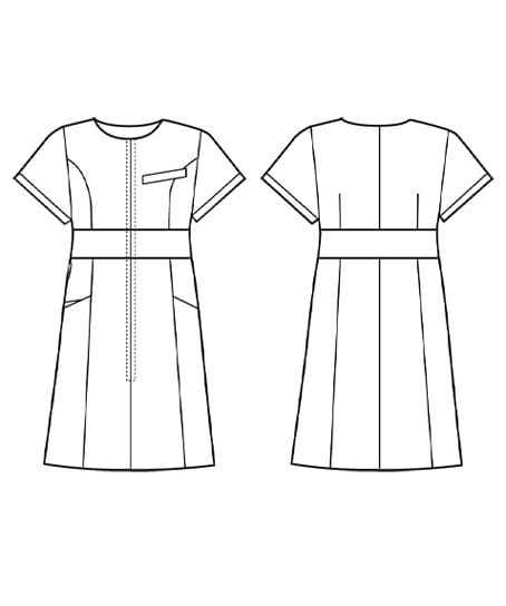 【全1色】ワンピース（前ファスナー開き・高機能素材）