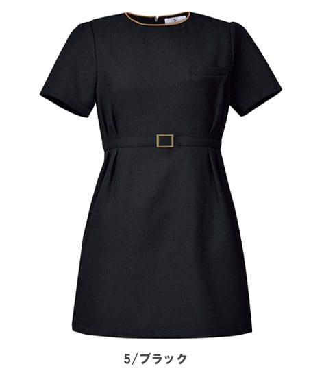 【全2色】バックル付きチュニック(ストレッチ・エコ素材・SS~3L)