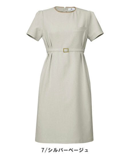 【全2色】バックル付きワンピース(ストレッチ・エコ素材・SS~3L)