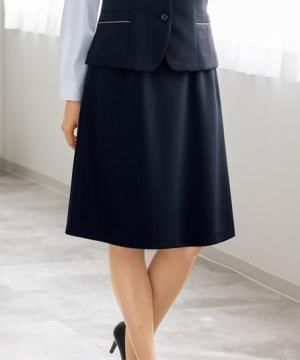 飲食店制服・ユニフォームの通販の【ユニデポ フード】【全1色】Aラインスカート（ニット・吸汗速乾・防汚・エコ・56cm丈）