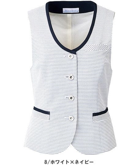 【全1色】ベスト（クールビズボーダー）