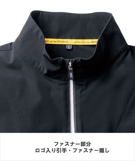 【G.G.】全2色・半袖Tシャツ（ストレッチ・冷感・消臭ハーフジップ、胸ポケット無）