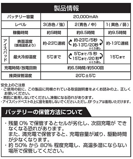 【G.G.】 全1色 アイスパッドベストセット
