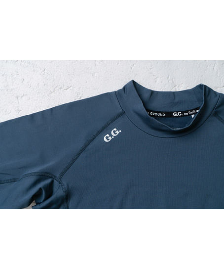 【G.G.】全4色・長袖サポートシャツ（ハイネック・裏起毛・消臭・吸汗速乾・ストレッチ）