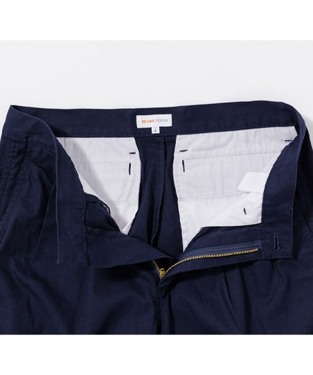【全2色】BEAMS DESIGN　ファティーグ2プリーツスラックス（ストレッチ・メンズ）
