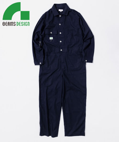 【全2色】BEAMS DESIGN　カバーオール　ジャンプスーツ（ストレッチ・メンズ）