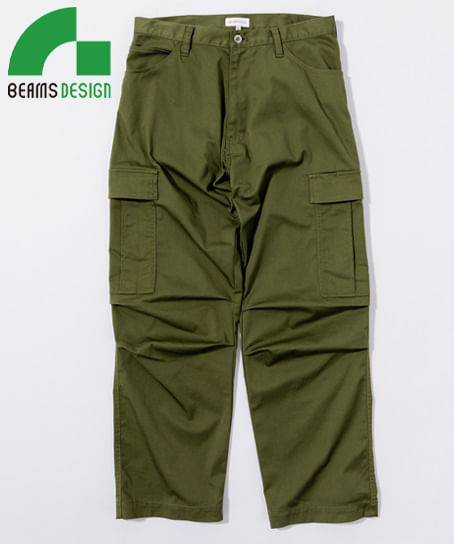 【全3色】BEAMS DESIGN　ペインターカーゴパンツ（ストレッチ・メンズ）
