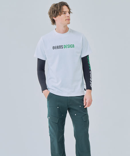 【全3色】BEAMS DESIGN　Tシャツ半袖（ストレッチ・男女兼用）