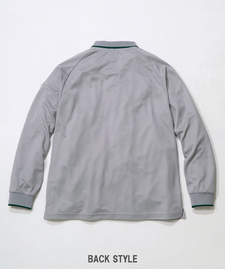 【全4色】BEAMS DESIGN　ハーフZIPポロ長袖（ストレッチ・男女兼用）