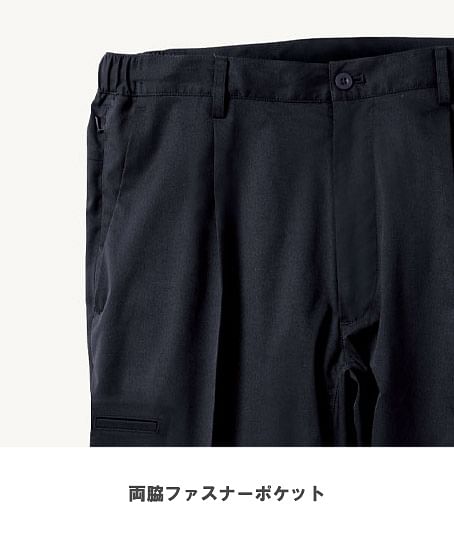 【全3色】BEAMS DESIGN スラックス（ワンタック・脇ゴム）
