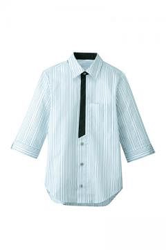 ユニフォーム・制服の通販の【ユニデポ】七分袖シャツ（ストライプ）