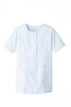 ユニフォーム・制服の通販の【ユニデポ】女性用衿無し白衣（半袖）