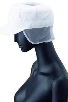 ユニフォーム・制服の通販の【ユニデポ】八角帽子（メッシュケープ付・制電・軽量・男女兼用）