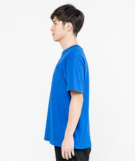 【全10色】5.6オンスヘビーウェイトポケット半袖Tシャツ（XS～3XL・やや厚手・男女兼用）