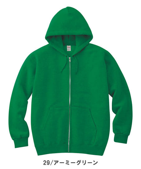 【全15色】8.4オンスジップアップライトパーカー(2重フード・厚手・男女兼用)