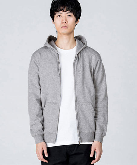 【全15色】8.4オンスジップアップライトパーカー(2重フード・厚手・男女兼用)