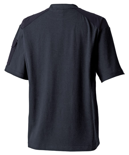 【全1色】TS DESIGN ニッカーズスラントジップショートスリーブＴシャツ（ストレッチ・高通気・吸汗速乾・男女兼用）