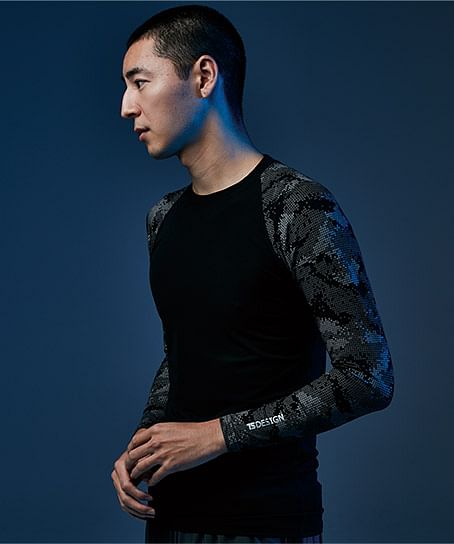 【全1色】TSDESIGN メガクールロングスリーブシャツ（軽量・メッシュ仕様・高通気・UVカット・消臭機能・吸汗速乾・接触冷感・男女兼用）