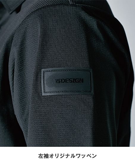 【全1色】TSDESIGN TS DEOドッツヘンリーネックシャツ（消臭・超高通気・軽量性・UVカット・接触冷感・ストレッチ・男女兼用）