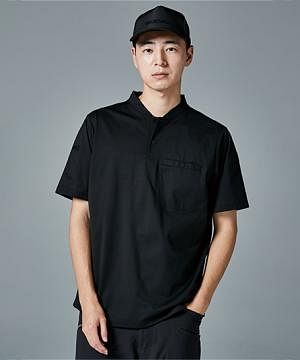作業服・ワークユニフォームの通販の【ユニデポ 作業着】【全1色】TSDESIGN TS DEOドッツヘンリーネックシャツ（消臭・超高通気・軽量性・UVカット・接触冷感・ストレッチ・男女兼用）