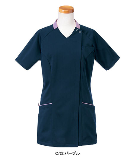 【リゼルヴァ】全5色・半袖スクラブジャケット （制菌・吸汗速乾・制電・レディース）