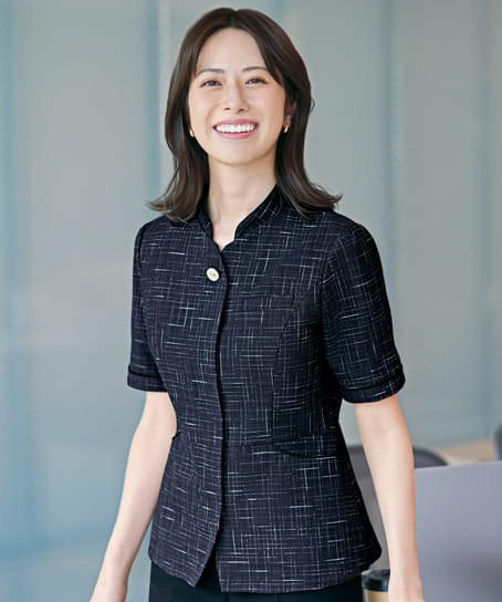 【全２色】半袖サマージャケット（ストレッチ・消臭・エコ素材）