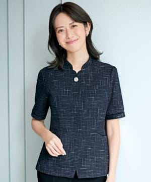 【全２色】半袖サマージャケット（ストレッチ・消臭・エコ素材）