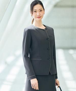 事務服・会社制服の通販の【ユニデポ 事務服】【全２色】オーバージャケット（ストレッチ・エコ素材）