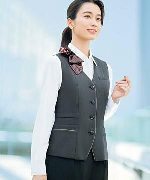 事務服・会社制服の通販の【ユニデポ 事務服】【全２色】ベスト（ストレッチ・エコ素材）