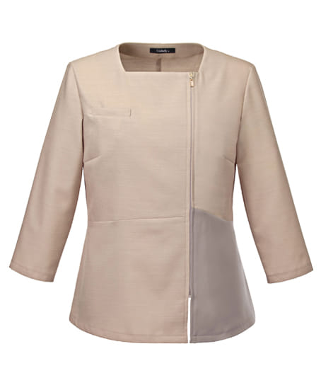 【全2色】七分袖オーバーブラウス（ストレッチ・消臭・エコ素材）