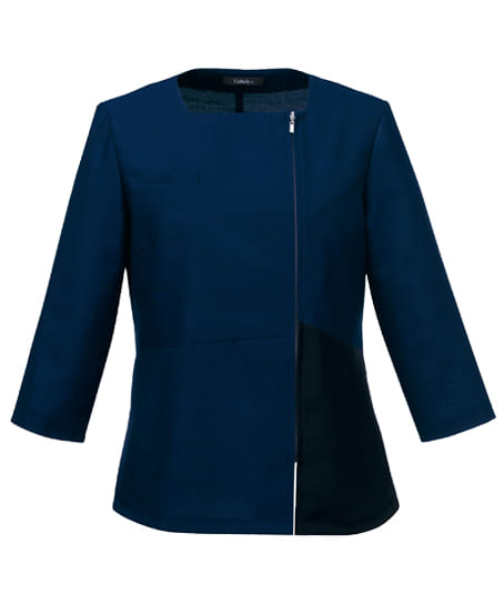 【全2色】七分袖オーバーブラウス（ストレッチ・消臭・エコ素材）