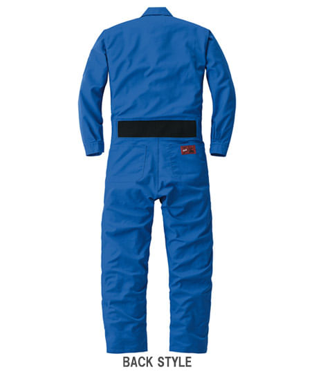 【全4色】長袖つなぎ服（ウエストの大型4WAYプリーツ・帯電防止・ストレッチ/伸長率約11％）