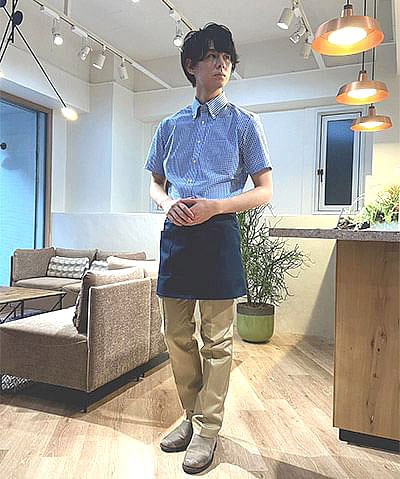 【全3色】半袖ギンガムチェックシャツ（形態安定・男女兼用）