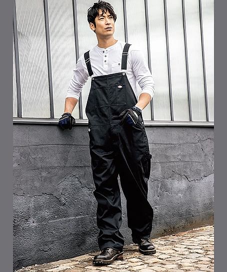 【Dickies】ディッキーズT/Cストレッチオーバーオール（男女兼用）